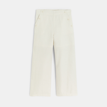 بنطلون صوف ضيق من الأسفل بحاشية مطوية لأعلى (بريدج) للفتيات